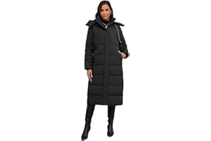 Another Choice Women's Coat with Detachable Hood, Long Puffer Coat Women Winter Jacket