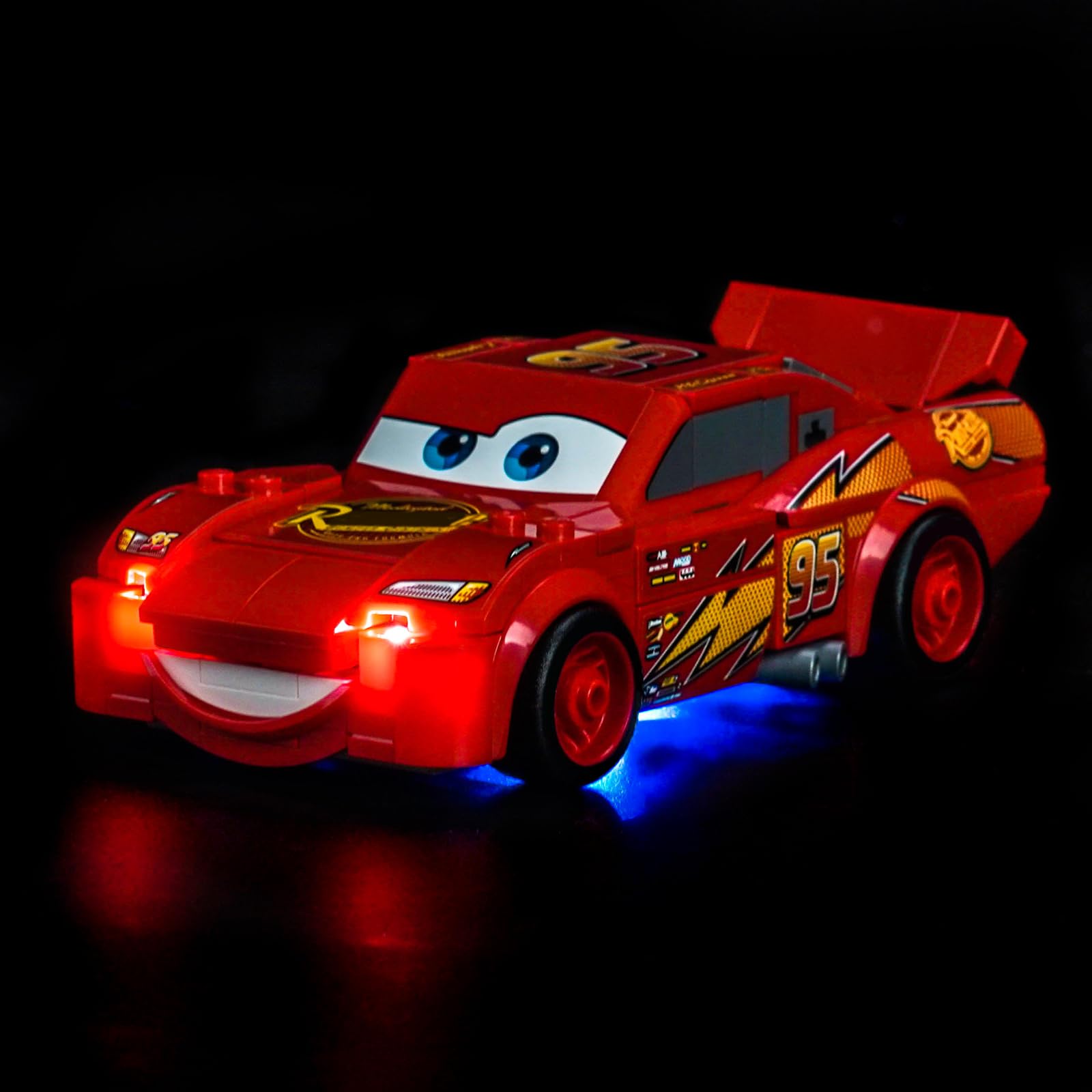 Light Kit Compatible with Lego 77255 Lightning McQueen (No Model), Decoration Lighting Set Compatible with Lego Lightning McQueen Building Blocks Model