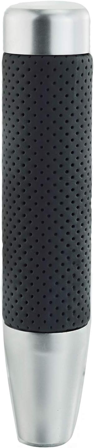 Arenbel 7.08 Inch Long Gear Shifter Knob Leather Car Stick Shifting Shift Lever Handle fit Most Universal Automatic Manual Vehicle, Silver