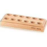 GOLD DEER Wood Pliers Block with 12 Holes Wooden Plier Organizer Hardwood Plier Racks Pliers Holder Pliers Storage Rack Jewelry Tool Organizer Jewelry Making Organizers and Storage
