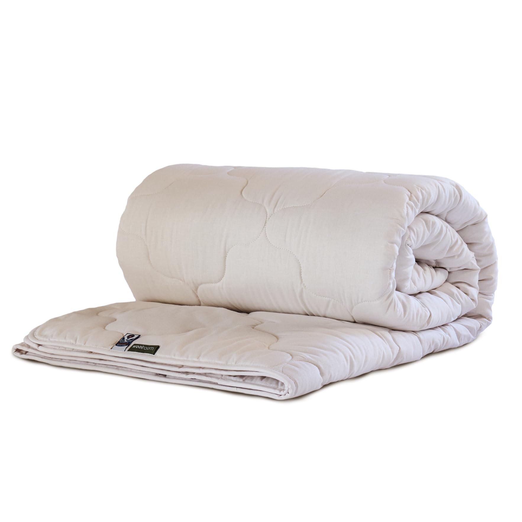 WOOLROOM CLASSIC KING DUVET Natural Hypoallergenic Temperature Regulating British Wool with Cotton Outer - Light Weight 2-5 tog - UK King Size Bed W225 x L220cm