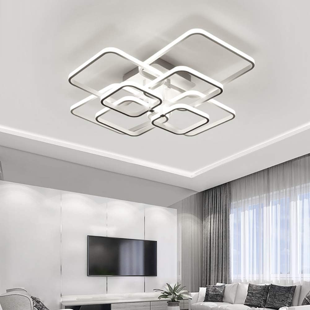 Warmiehomy Modern LED Ceiling Lights,Chandelier with 8 Head Square Design, 152W 6500K - Image 5