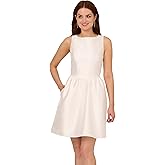 Adrianna Papell Womens Pearl Mikado Dress