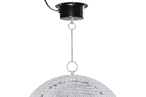 CCGGAD 1.5 RPM Disco Ball Motor Rotator,Disco Ball Spinner can Hang 4 6 8 12 16in Mirror Balls,Perfect for Christmas,DJ,Birthday Party