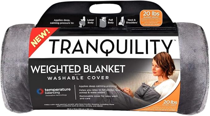 Amazon.com: Tranquility 20lb Weighted Blanket with Washable Cover: Home