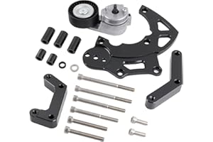 RIAICIING LS Swap R4 AC Compressor Bracket High Mount kit with Belt Tensioner for Chevrolet GMC SUV Truck Vortec Engines LSX LS2 LS3 LS6 Air Conditioner Passenger Side