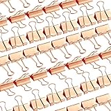 Pack of 50 Rose Gold Heavy Duty Binder Clips - for Office, Archiving, Document Organizing, - 1.29 x 0.5 x 2.2 Inches