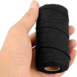 jijAcraft 300M Black Cotton String 2mm Butchers Twine for Cooking Crafting view 3