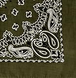 Military Army Trainmen Paisley Bandanas (Olive Drab - 22
