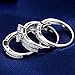 Sunbu Stainless Steel Women's Ring Sets White Clear Cubic Zirconia Marquise Wedding Band Size 5-10