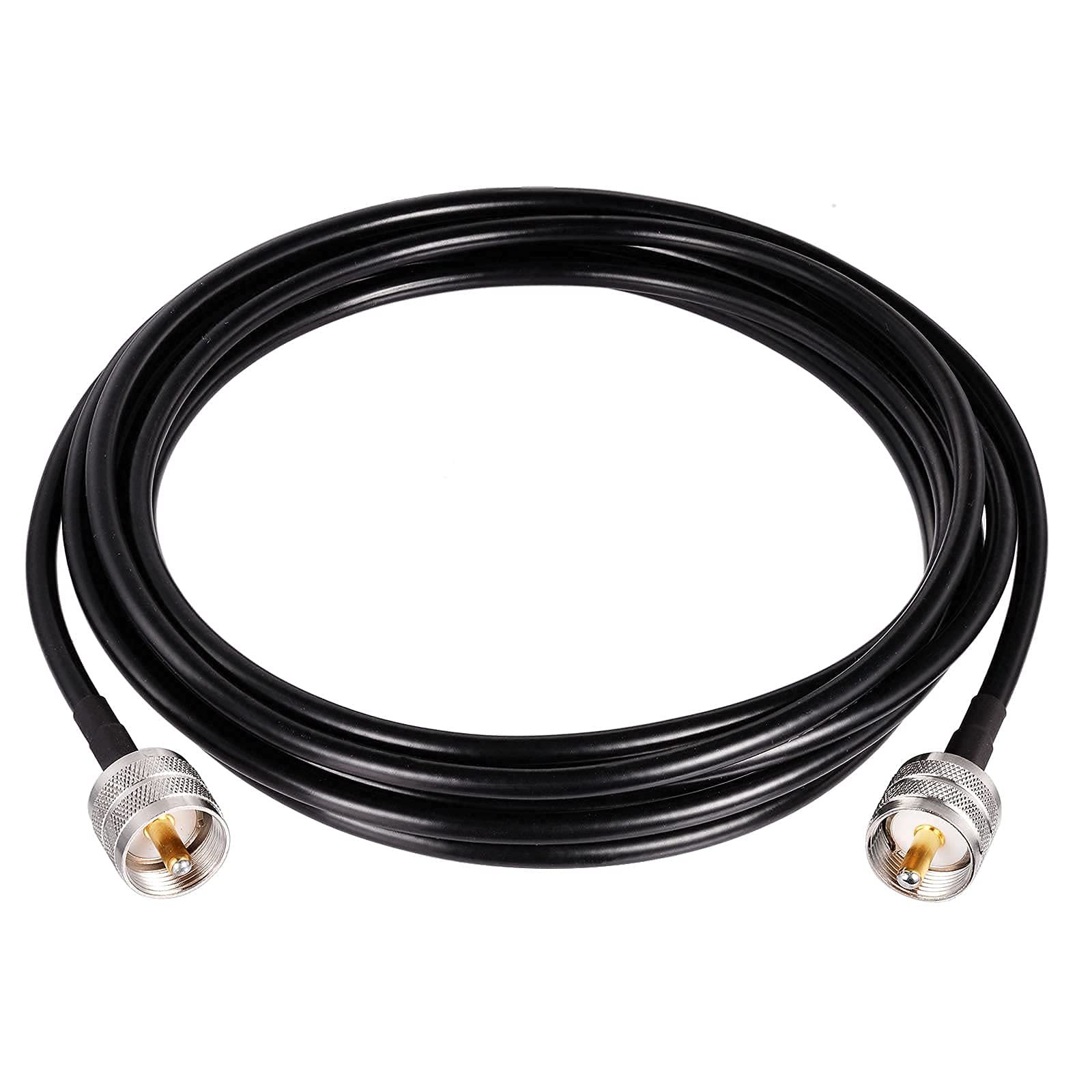 Superbat PL259 RG58 CB Patch Lead 3m 50ohm UHF Male to Male Ham Radio HF Coax Cable for HF VHF CB Radio, SWR Meter, Scanner, Antenna Analyzer, Dummy Load, Walkie Talkie