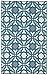 Fab Habitat Outdoor Rug - Waterproof, Fade Resistant, Reversible - Premium Recycled Plastic - Spanish Tile Farmhouse - Large Patio, Deck, Sunroom, Camping, RV - Seville - Multicolor Blue - 6 x 9 ft
