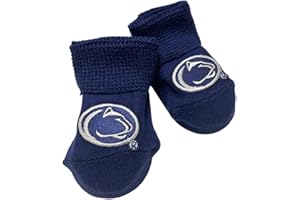 Two Feet Ahead Baby Bootie Socks Team Color – Soft, Cozy & Machine Washable Organic Cotton Stay-on Socks - Made in USA (Solid)