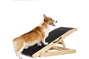 FAFAFLYER Pet-Dog Adjustable Ramp Stair-Step Couch-Bed - 41" Long and 18" Wide|Adjustable Height 12" to 21"|Holds Up to 200 Lbs|Great for Pets of All Ages