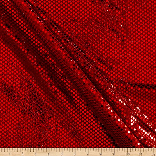 550 Smith St American Sequin Dot Mesh Red Fabric By The Yard