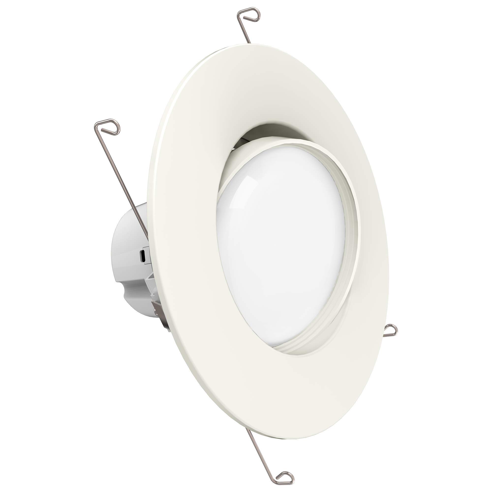 Sunco Lighting 5 Inch/6 Inch Gimbal LED Downlight, 12W=60W, 3000K Warm White, 800 LM, Dimmable, Adjustable Recessed Ceiling Fixture, Simple Retrofit Installation