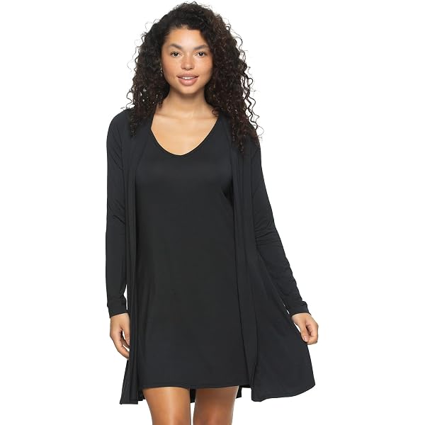 Felina Micro Modal Tank Chemise - Sexy Lingerie Nightgown for Ladies -  Women's Summer Dress (Small, Black) - Supportive Nightgowns for Women -  Nightgowns with Bust Support at Amazon Women's Clothing store
