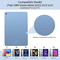 Kenke for iPad 11/10th Gen Case with Pencil Holder