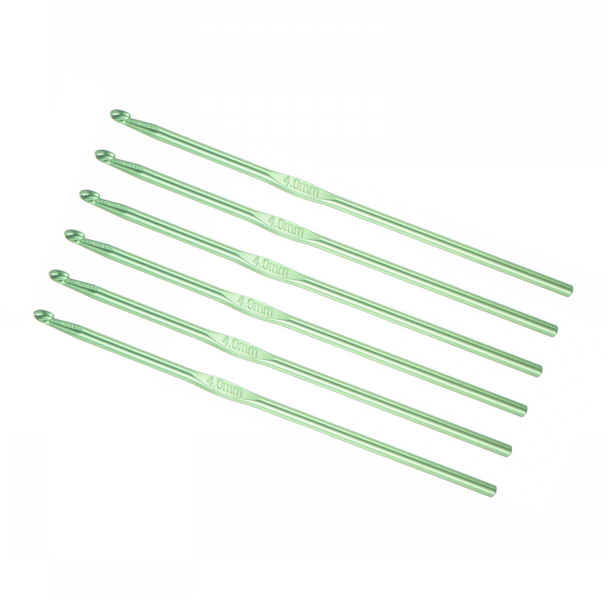 MACHSWON 10Pcs 4mm Aluminum Crochet Hooks Knitting Needles for DIY Craft Yarn