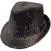Ankelesz Sequin Fedoras Hats for Kids, Assorted Color, Bulk, Mardi Gras, Gangster Costume