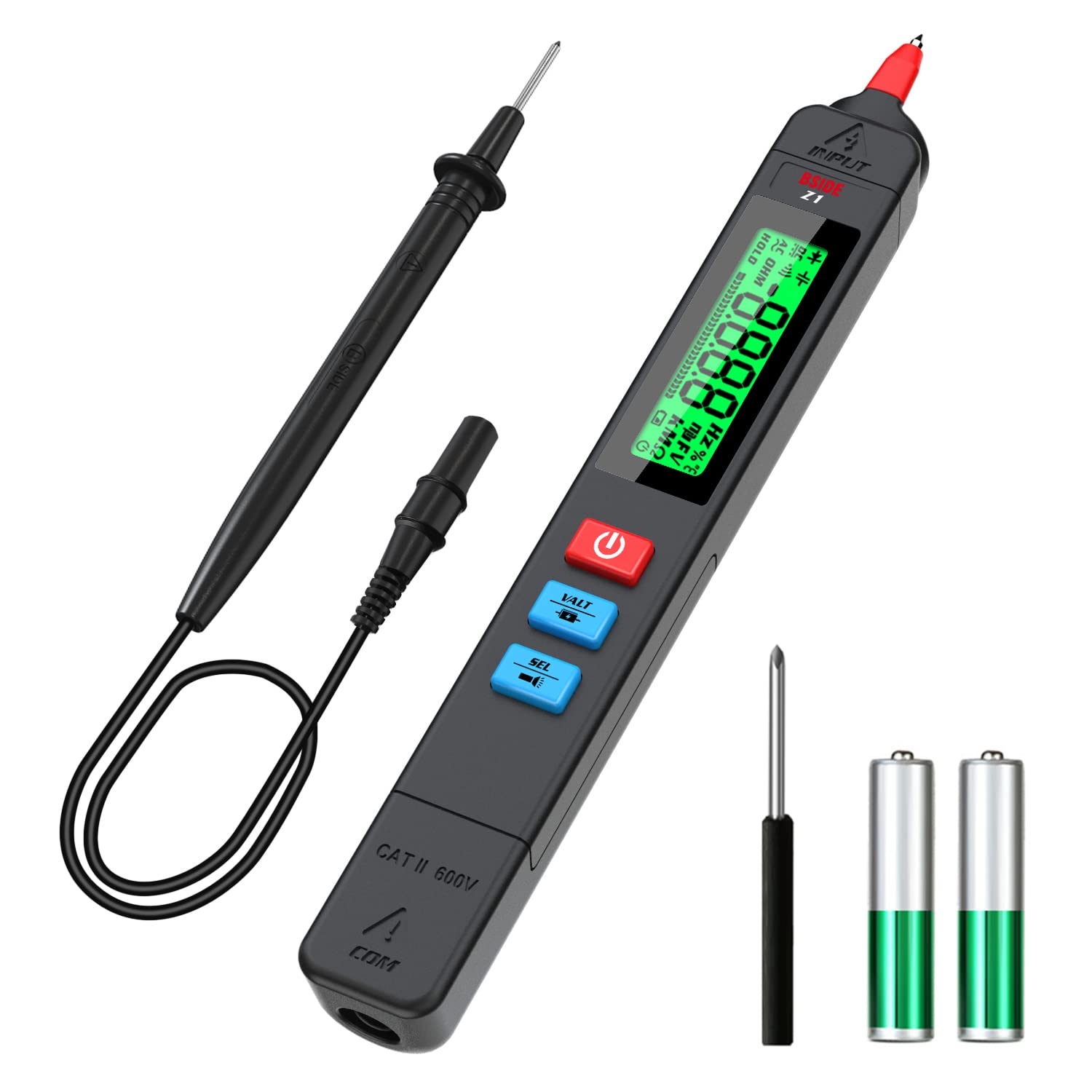 BSIDE Voltage Tester 3-Results Display AC Voltage Detector Pen, Non-Contact with Adjustable Sensitivity, Integrated Multimeter, Dual Range Electrical Sensor V-Alert Live Wire Tester