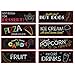 Blue Panda Neon Food Signs for Party (Paper, 8 Pack)