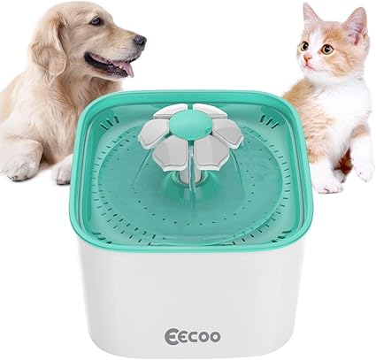 Fontaine à Eau Pour Chat Chien Eecoo Fontaine De Fleurs Distributeur Automatique Deau Pour Animal Domestique De 2 Litres Pompe à Eau Ultra