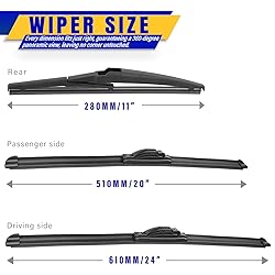 3 wipers Replacement for 2011-2015 Kia