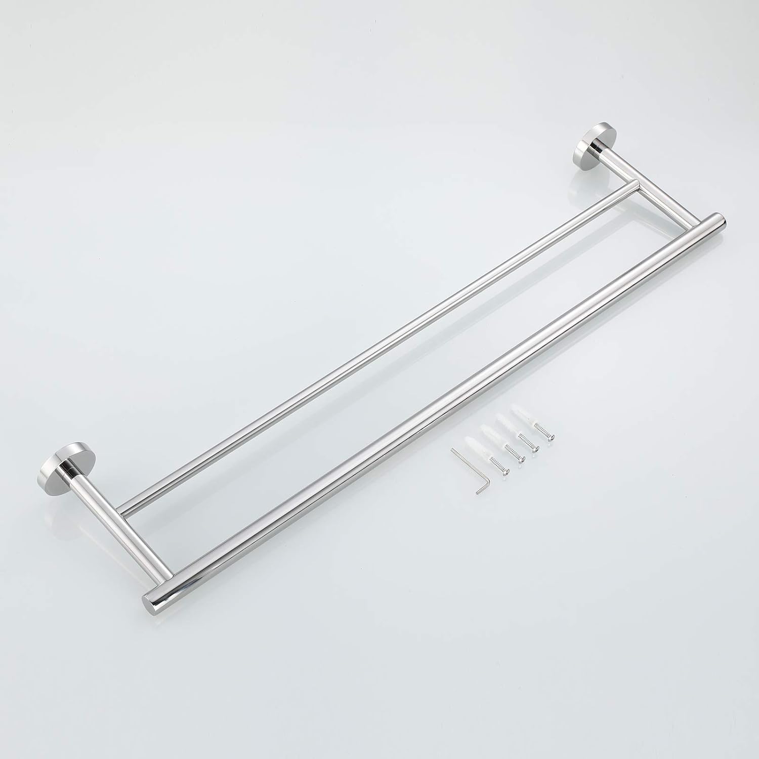 USHOWER 24-Inch Double Bath Towel Bar, Durable SUS304 Stainless Steel, Polished Chrome, Modern Style: Kitchen & Dining