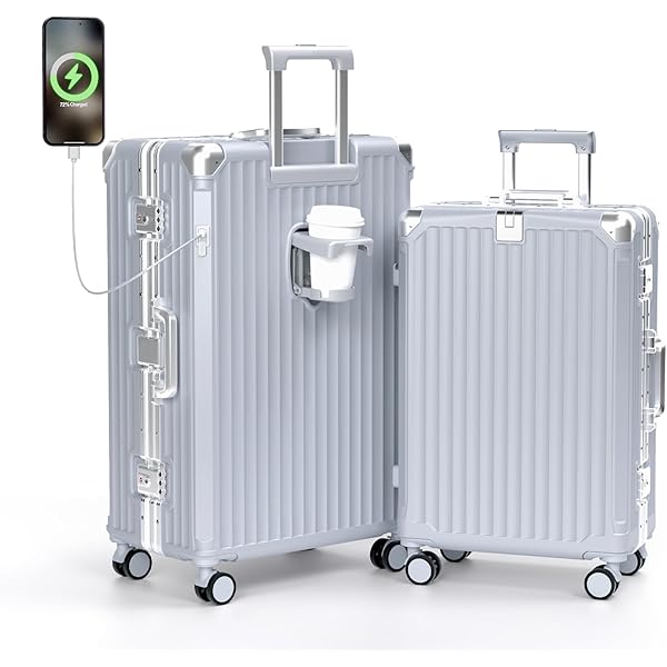 Amazon.com | AnyZip Luggage Sets 2 Piece Aluminum Frame Carry On
