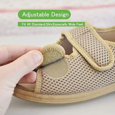 womens velcro slippers swollen feet