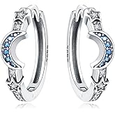 CYMYSS 925 Sterling Silver Hoop Earrings for Women, Small and Large Trendy Hoops Hypoallergenic Huggie Earrings Statement Fashion Jewelry Gifts for Sensitive Ear - Double Loop