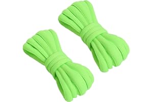 VSUDO 2 Pairs Oval Shoe Laces for Sneakers, Basketball Baseball Shoelace, Athletic Sport Trainers Shoestring for Men or Women