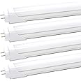 T8 T10 T12 2FT LED Light Tube - 8W LED Replacement for 24 inch Fluorescent Bulb, 20W Equivalent, 1120Lm, 5000K Daylight White, Ballast Bypass, Dual-End Powered, Frosted Cover (Pack of 4)