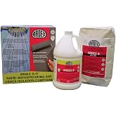 Ardex 8+9 Rapid Waterproofing Crack Isolation Membrane Kit 1Gal+9 lb Gray | Solvent-Free, Cement-Based Compound - for Commercial &amp; Residential Bathrooms