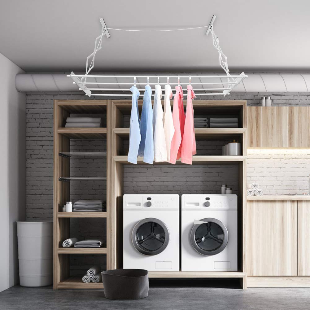 Mua Clothes Drying Rack Modern Extendable Ceiling Airer, Ceiling Wall ...
