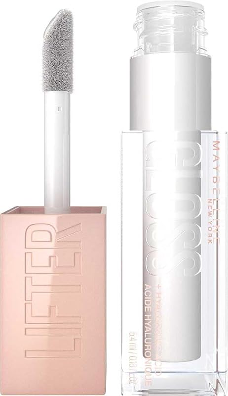 Maybelline New York, Lifter Gloss Lip Gloss, Hidratação Intensa e Lábios Rechonchudos Sem Retoques, Fórmula de Ácido Hialurônico, em Sombra 01 Pérola