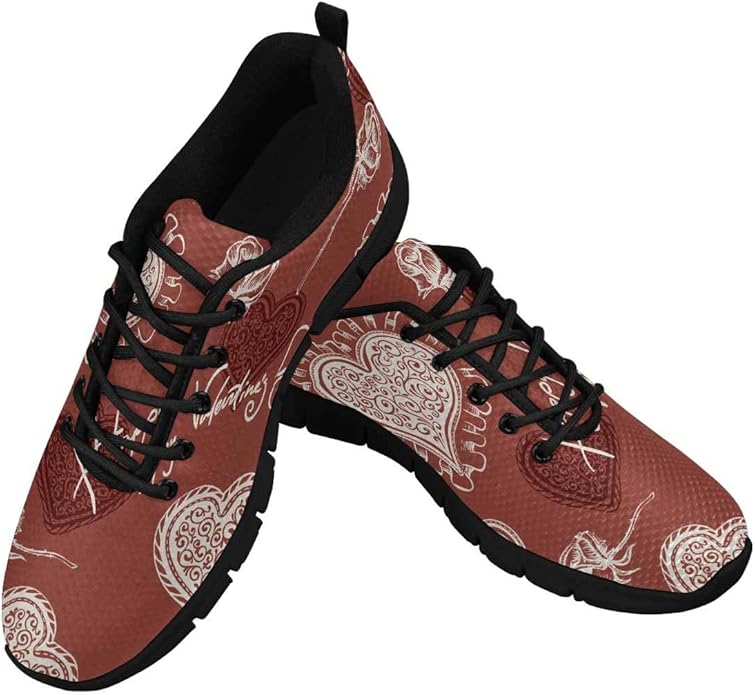 Valentine's running shoes Amazon.com | INTERESTPRINT Hearts for Valentines Day Women's Athletic