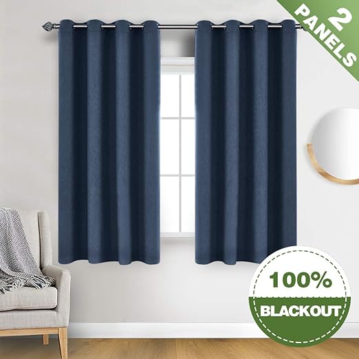 Amazon Com Fmfunctex Blue Blackout Curtains For Bedroom Mens