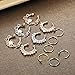 FIBO STEEL 12-16 Pcs Stainless Steel Fake Nose Hoop Ring Septum Clip On Nose Ring Body Piercing Jewelry
