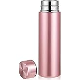 Irenare 5oz Mini Water Bottle Mini Insulated Stainless Steel Bottle Purse Water Bottle Cute Leak Proof Flask Keeps Drink Cold and Hot for Purse Women(Pink,1 Piece)