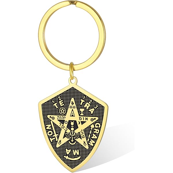 Dreamtimes Tetragrammaton Pendant Necklace - Solomon Amulet, Stainless Steel, Viking Style Jewelry For Men & Women