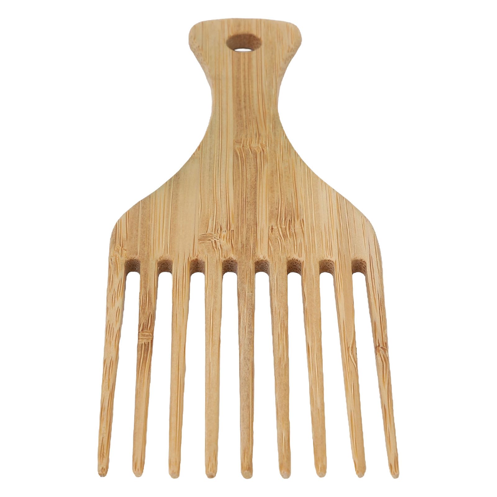 Hair Pick Comb,Wooden Afro Pick Lift Hair Comb,Hair Detangle Styling Comb with Wide Teeth for Wig Braid,Hair Styling Tool for Women Men