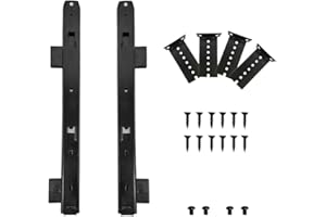 FRMSAET Heavy Duty 12/14/16/18 inches Thickness Steel Construction Ball Bearing Keyboard Slides Keyboard Drawer Slides Tray Accessories Cabinet Furniture Hardware Rails (16 inches, Black)