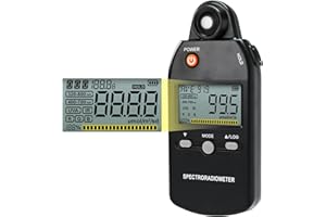 DANOPLUS PAR Meter 320-800 nm PPFD Meter Measures PPFD, UVA, and IR Light Intensity, PAR Meter for LED Grow Lights, Quantum PAR Meter Features Data Storage, Hold/MAX/MIN/AVG, Wavelength Switching Modes