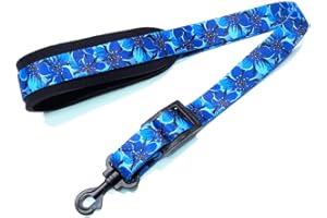 Blue Daisy Neoprene padded Saxophone strap with locking swivel snaphook for Alto, tenor or Soprano Sax Model SSXW Blue Daisy by Legacystraps