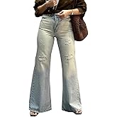 CutieLove Women's Flare Bell Bottom Jeans High Waisted Wide Leg Jeans Stretchy Denim Pants