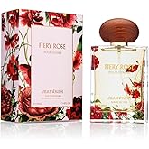 Jean Rish Fiery Rose Eau De Parfum For Women (3.4 Fl Oz / 100ml) with Lily-Rose-Peach, Long Lasting and Luxury Fragrance, Made in USA