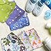 ArtOfLife Baby Cloth Diapers 6 Pack with 6 Inserts Adjustable Washable and Reusable Dipaers Fitted for Baby Girls and Baby Boys