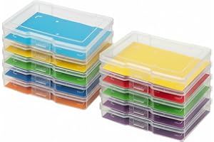 novelinks Transparent 4" x 6" Photo Storage Boxes - Photo Organizer Cases Photo Keeper Picture Storage Containers Box for Photos - 10 PACK (Clear)